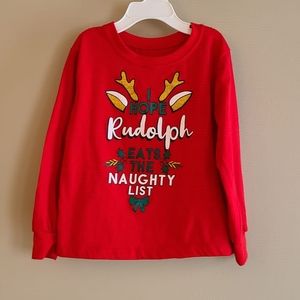 Rudolph long sleeved red shirt